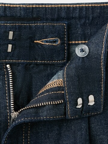 MANGO regular Bukser med lægfolder 'Amelie' i blå