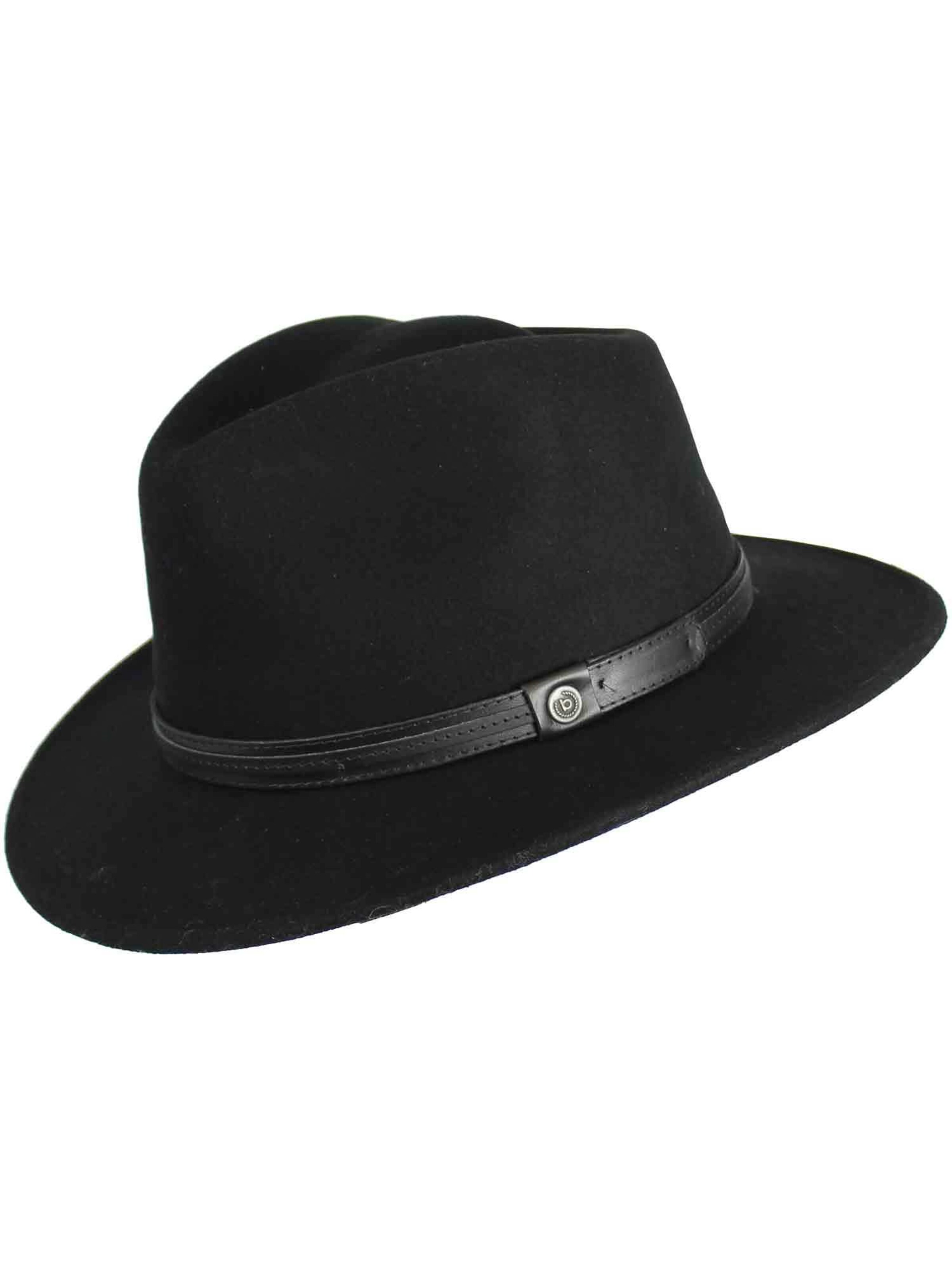 bugatti Hat 'Fedora' in Black: front