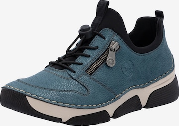 Scarpa stringata sportiva di Rieker in blu: frontale