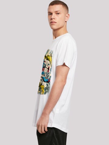 T-Shirt 'Marvel Captain America Spang' F4NT4STIC en blanc
