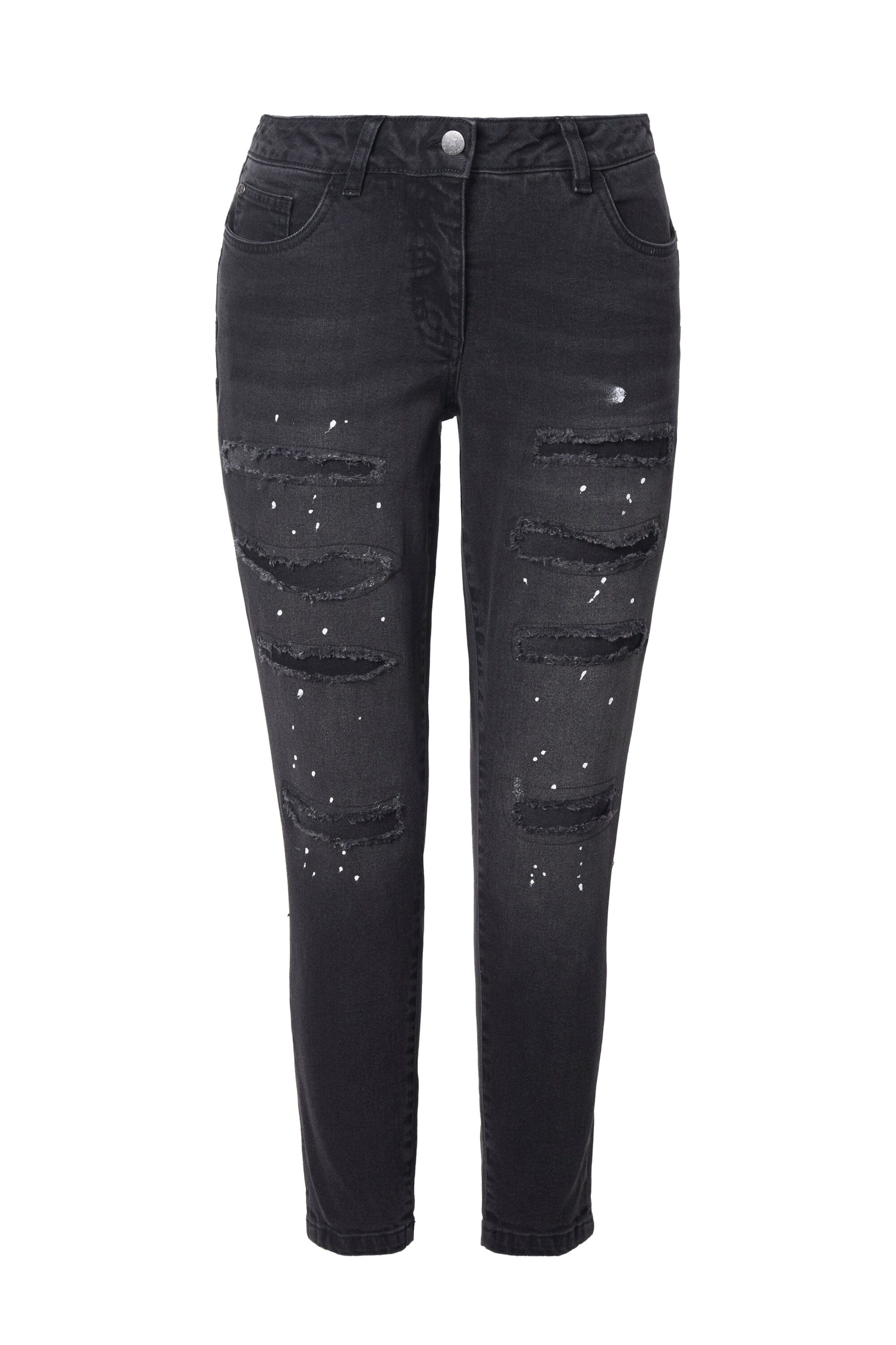 Angel of Style Regular Jeans in Schwarz: Vorderseite