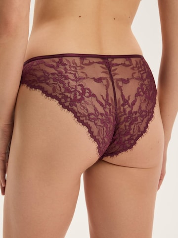 Panty 'Slip Cloe, florale Spitze, mit Baumwollzwickel, normale Leibhöhe' di ESOTIQ in marrone