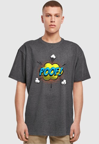 Merchcode Shirt 'POOF Comic' in Grijs: voorkant
