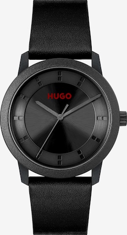 HUGO Red - Reloj analógico en negro: frente