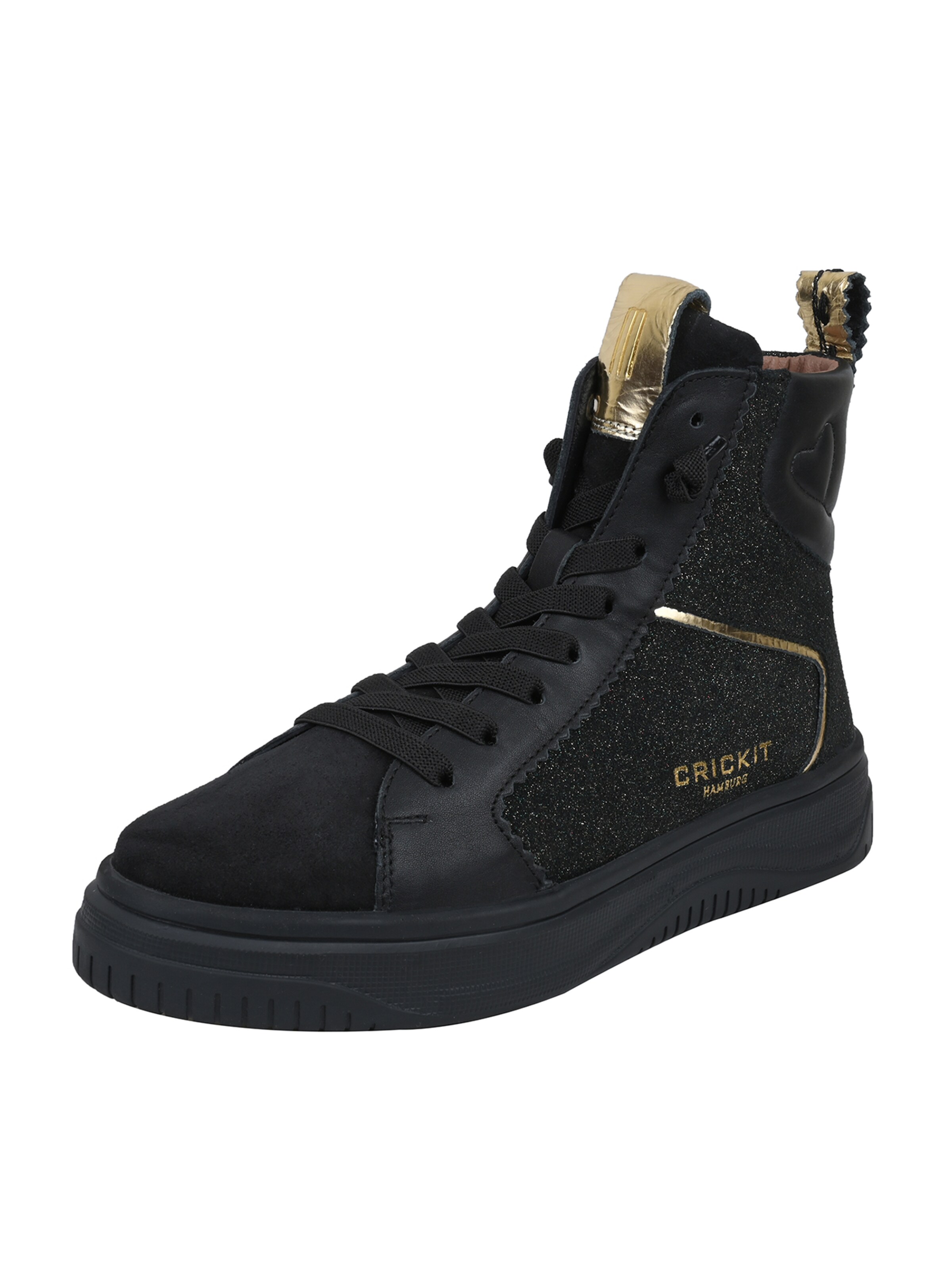 Crickit Sneakers hoog ' SOLE ' in Zwart: voorkant