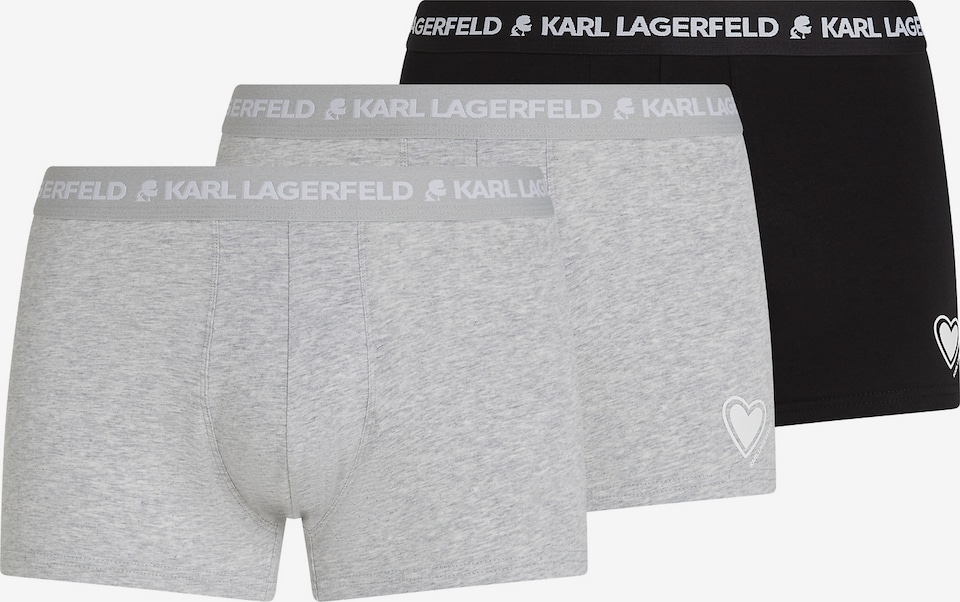 Boxeri de la Karl Lagerfeld pe gri: față
