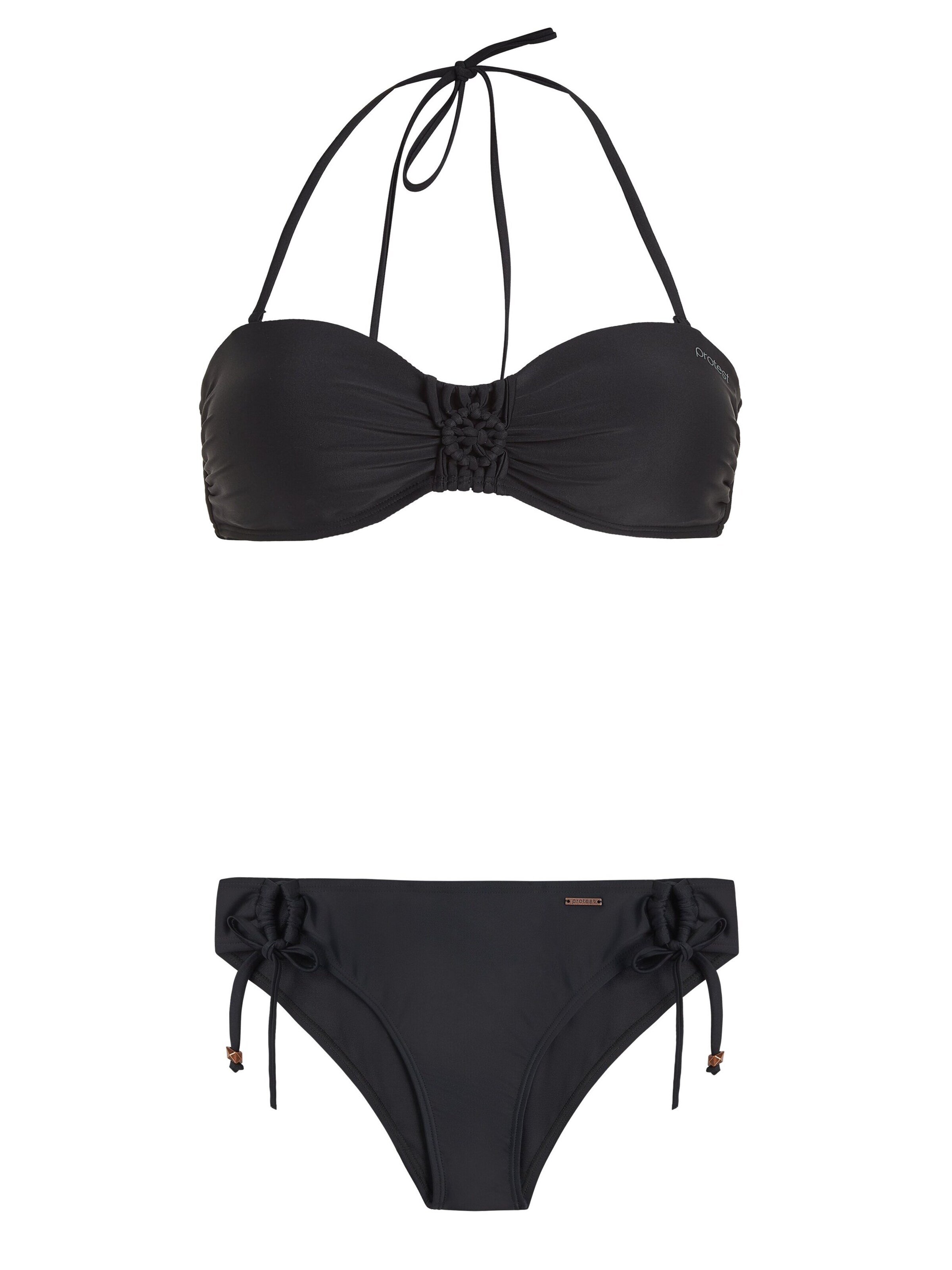 PROTEST Bandeau Bikini 'PRTSOLEDAD' in Schwarz: Vorderseite