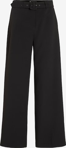 VILA Wide leg Trousers with creases 'Marina' in Black: front