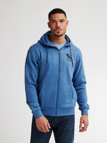 Petrol Industries Sweatjacke in Blau: Vorderseite