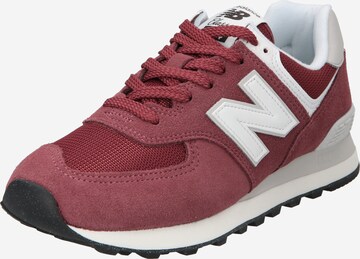 new balance - Zapatillas deportivas bajas '574' en rojo: frente