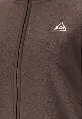 SOS Functionele fleece jas 'Draco' in Bruin