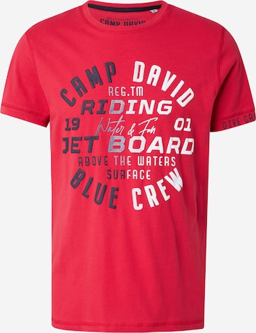 T-Shirt CAMP DAVID en rouge : devant