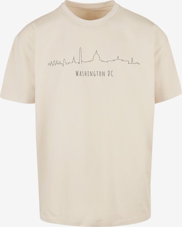 Merchcode T-Shirt 'Washington' in Beige: predná strana