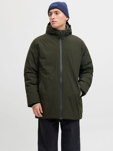 JACK & JONES - Parca de invierno 'JWHPlanet' en verde: frente