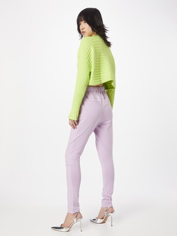 Kaffe Skinny Pleat-Front Pants 'Jillian' in Purple