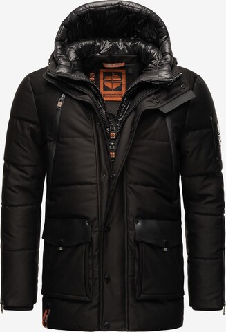 STONE HARBOUR Winter Jacket 'Mitjaa' in Black: front