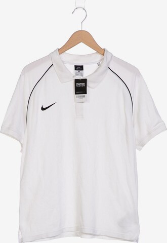 NIKE Poloshirt L-XL in Weiß: predná strana