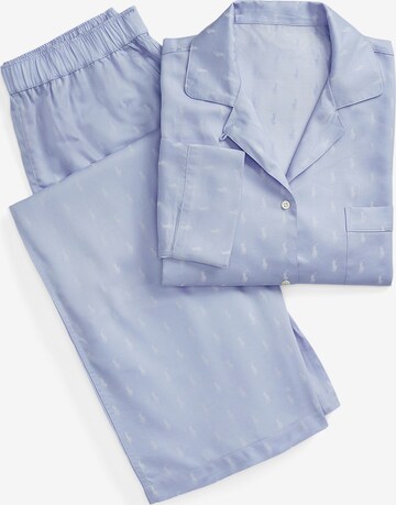 Polo Ralph Lauren Pyjama ' Jacquard Polo Player ' in Blauw: voorkant