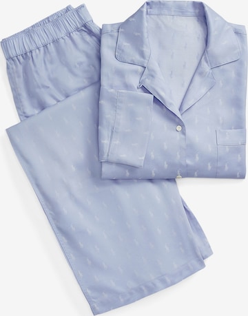 Polo Ralph Lauren Pyjama ' Jacquard Polo Player ' in Blauw: voorkant