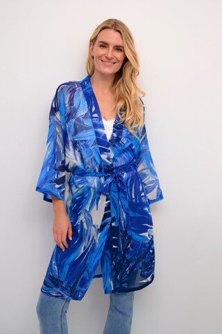 Cream Kimono 'Anopo' i blå: forside