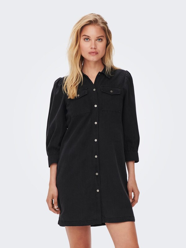 ONLY Shirt Dress 'ONLFELICA' in Black Denim