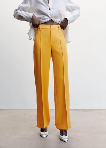 MANGO Loose fit Pants 'Maca' in Yellow: front