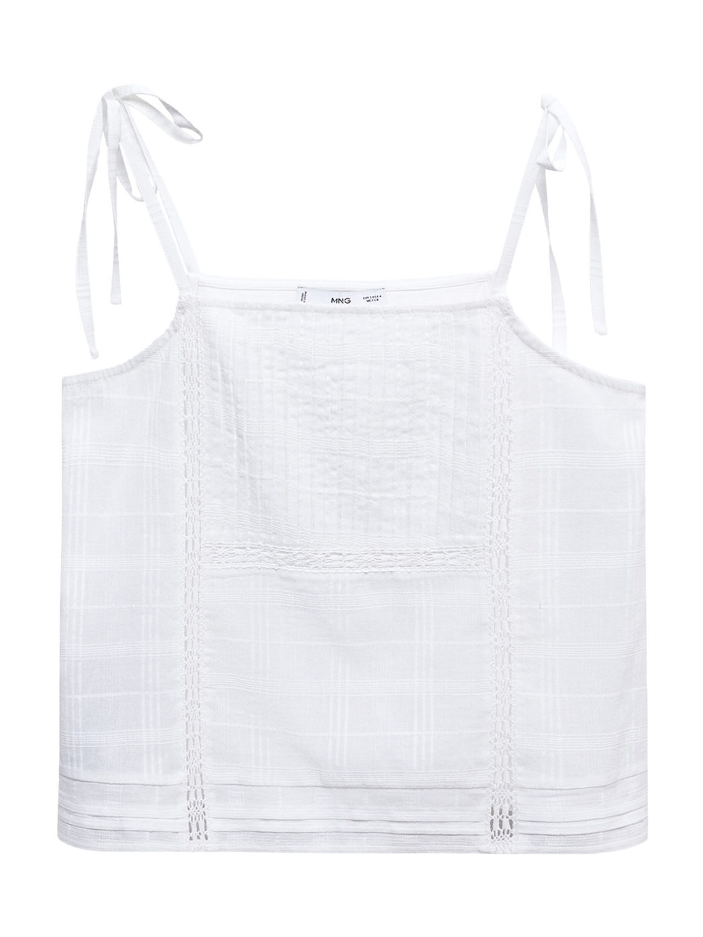 MANGO Топ в бяло: отпред