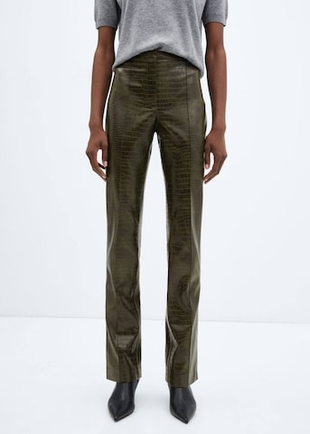 MANGO Flared Pleated Pants 'cassie' in Green: front