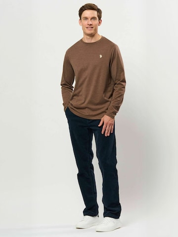 Coupe regular Chemise ' UMBrolin ' U.S. POLO ASSN. en marron