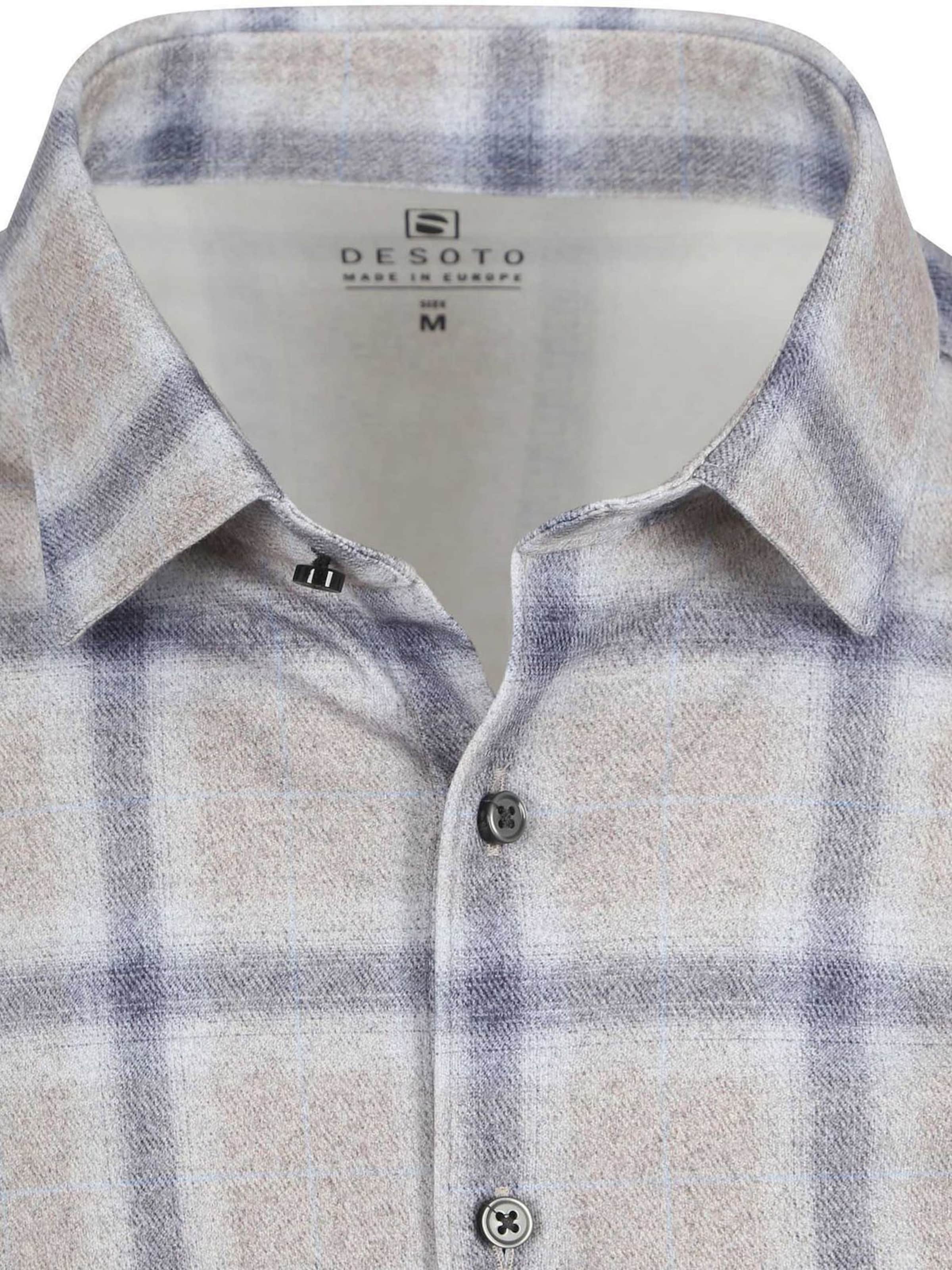 DESOTO Slim fit Overhemd in Blauw