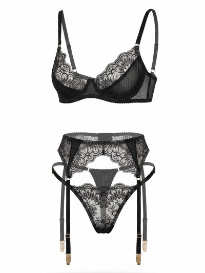 Orchibelle Wäsche-Sets 'Carmela'‌‌‌ in 75 in schwarz, Produktansicht