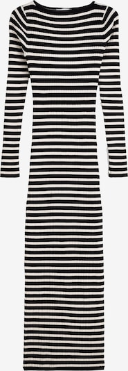 Bershka Úpletové šaty ve velikosti XS - černá / bílá, Produkt