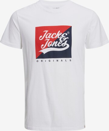 JACK & JONES Majica 'Beckss' | bela barva: sprednja stran