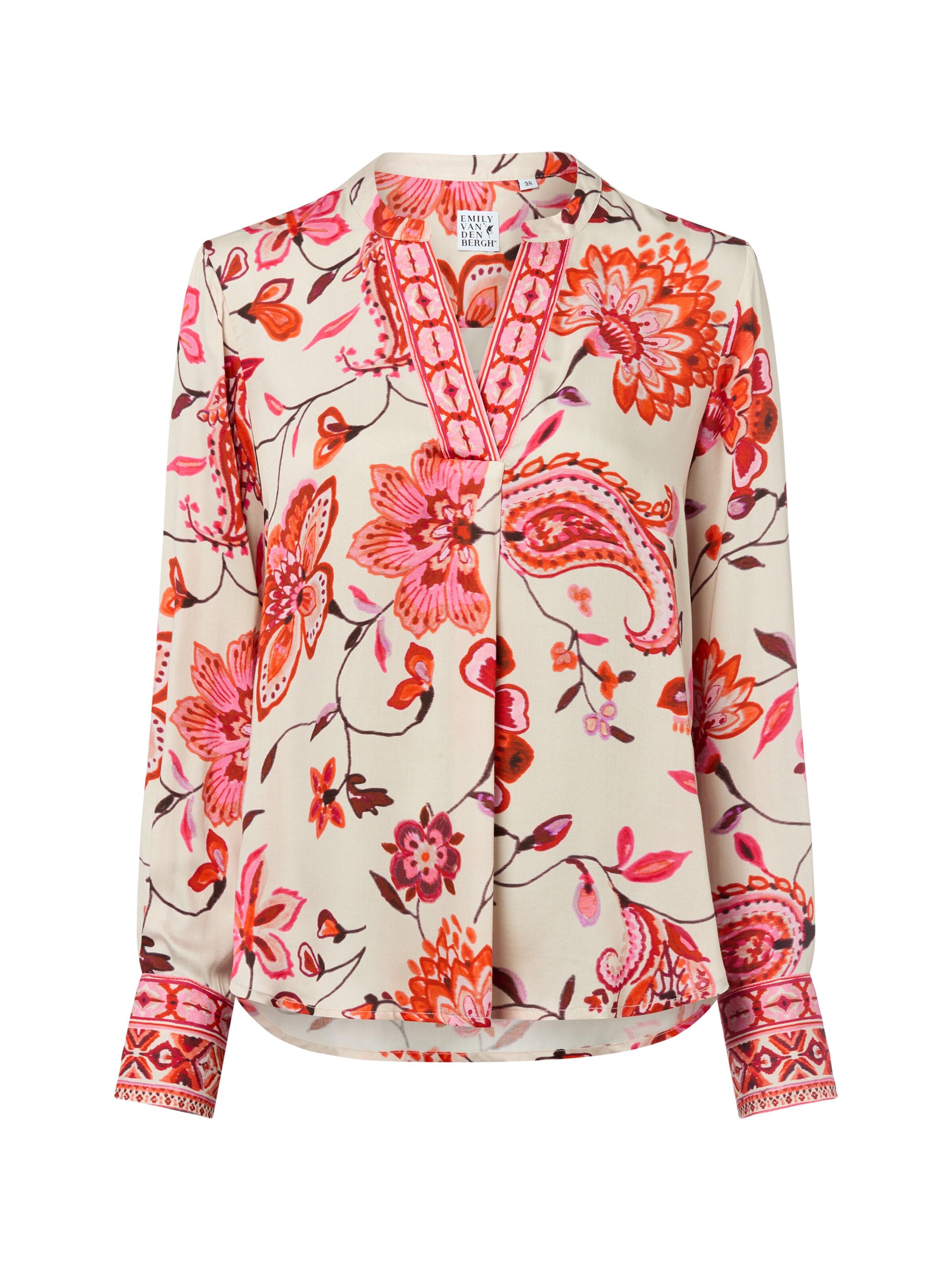 Emily Van Den Bergh Bluse in Beige: Vorderseite