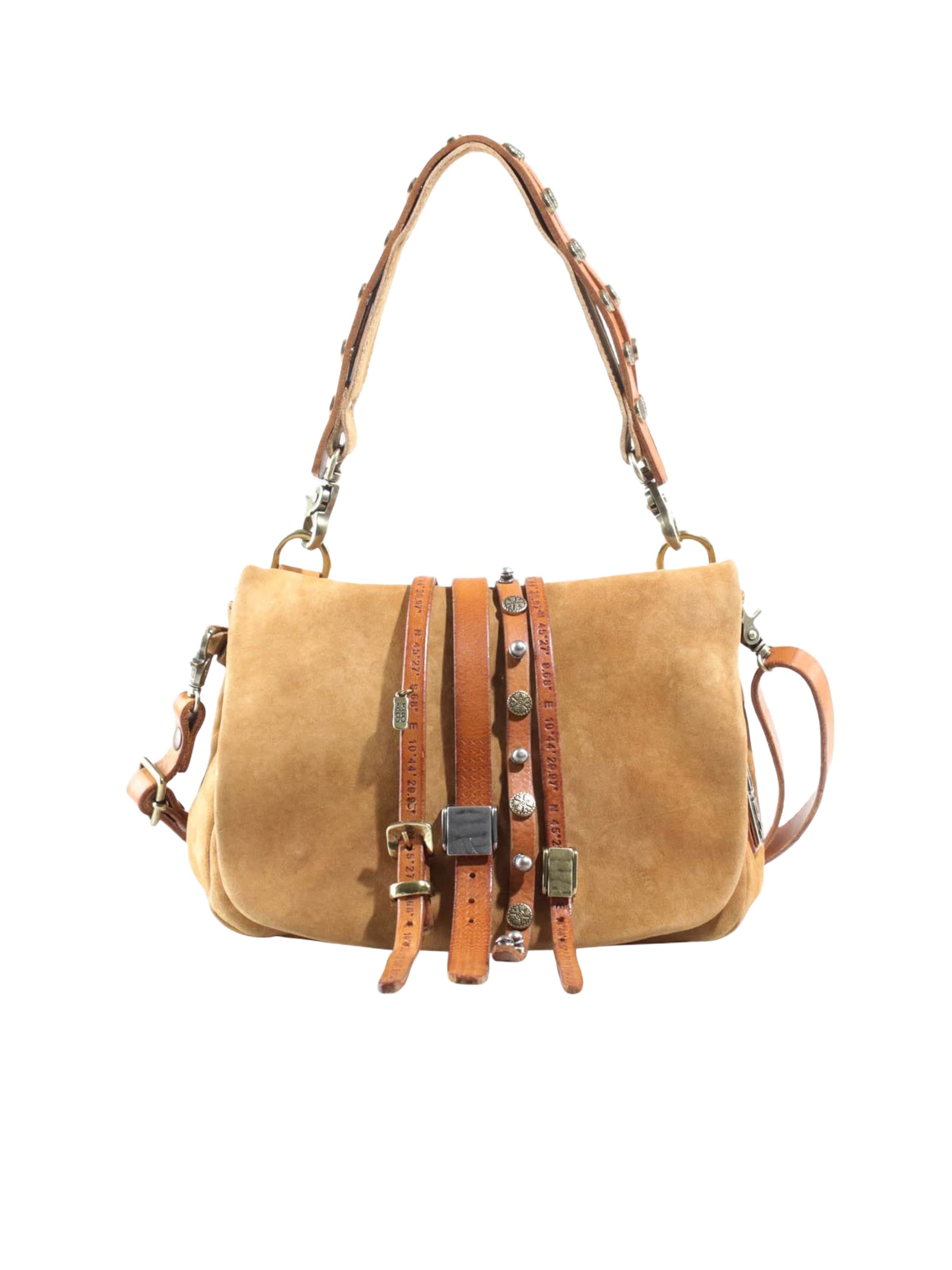 Borsa a spalla di A.S.98 in beige: frontale