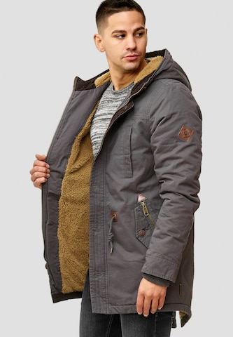 INDICODE JEANS Winterparka 'Barge' in Grijs