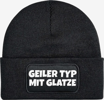 Youth Designz Mütze 'Geiler Typ mit Glatze' in Schwarz: Vorderseite