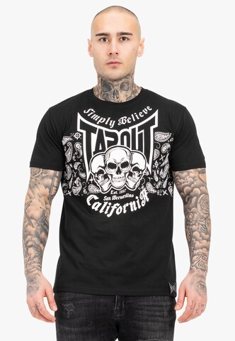 Tapout - Camiseta 'ADELANTOS' en negro: frente