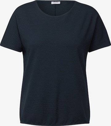 CECIL T-Shirt mit Struktur in Blau: Vorderseite