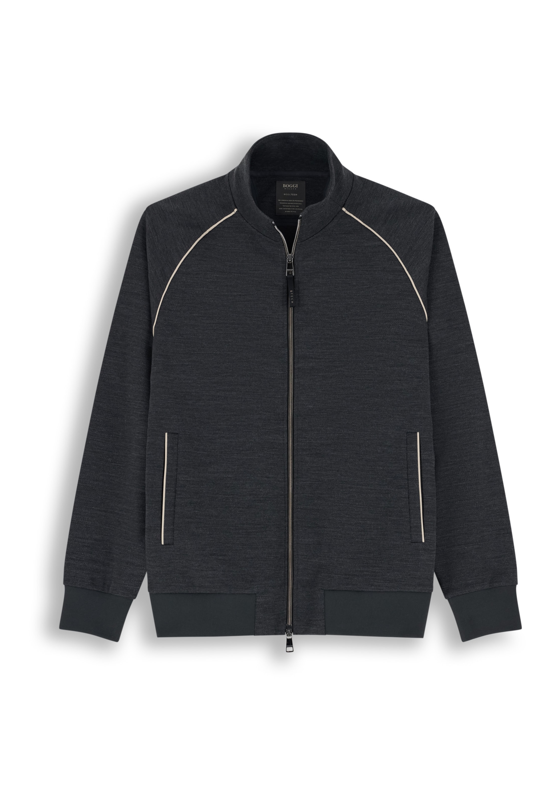 Veste de survêtement Boggi Milano en gris : devant