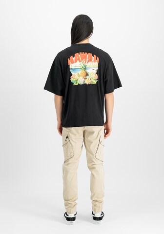 ALPHA INDUSTRIES Футболка 'Hawaii Aloha' в Черный