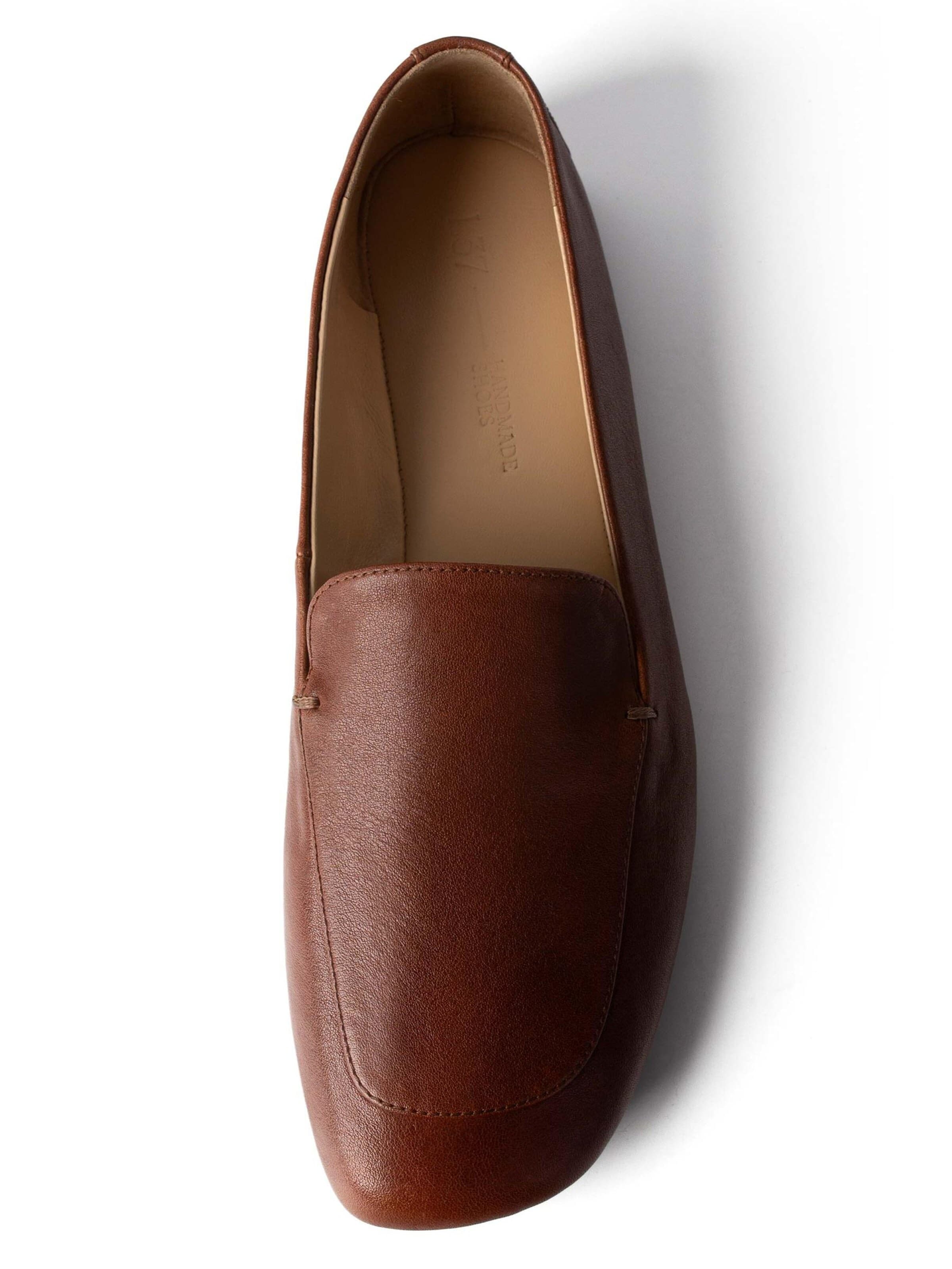 L37 HANDMADE SHOESSlip On cipele 'MOON PARADE' - smeđa boja