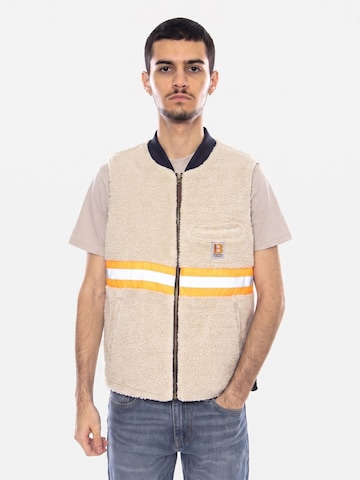 Brixton Vest 'Builders Abraham Rev Vest -- Men's Reversible Rinse Denim Sherpa Vest' i blå