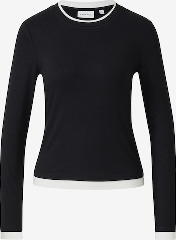 T-shirt COMMA en noir : devant