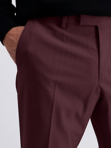 PIERRE CARDIN Regular Trousers with creases 'Ryan' in Red