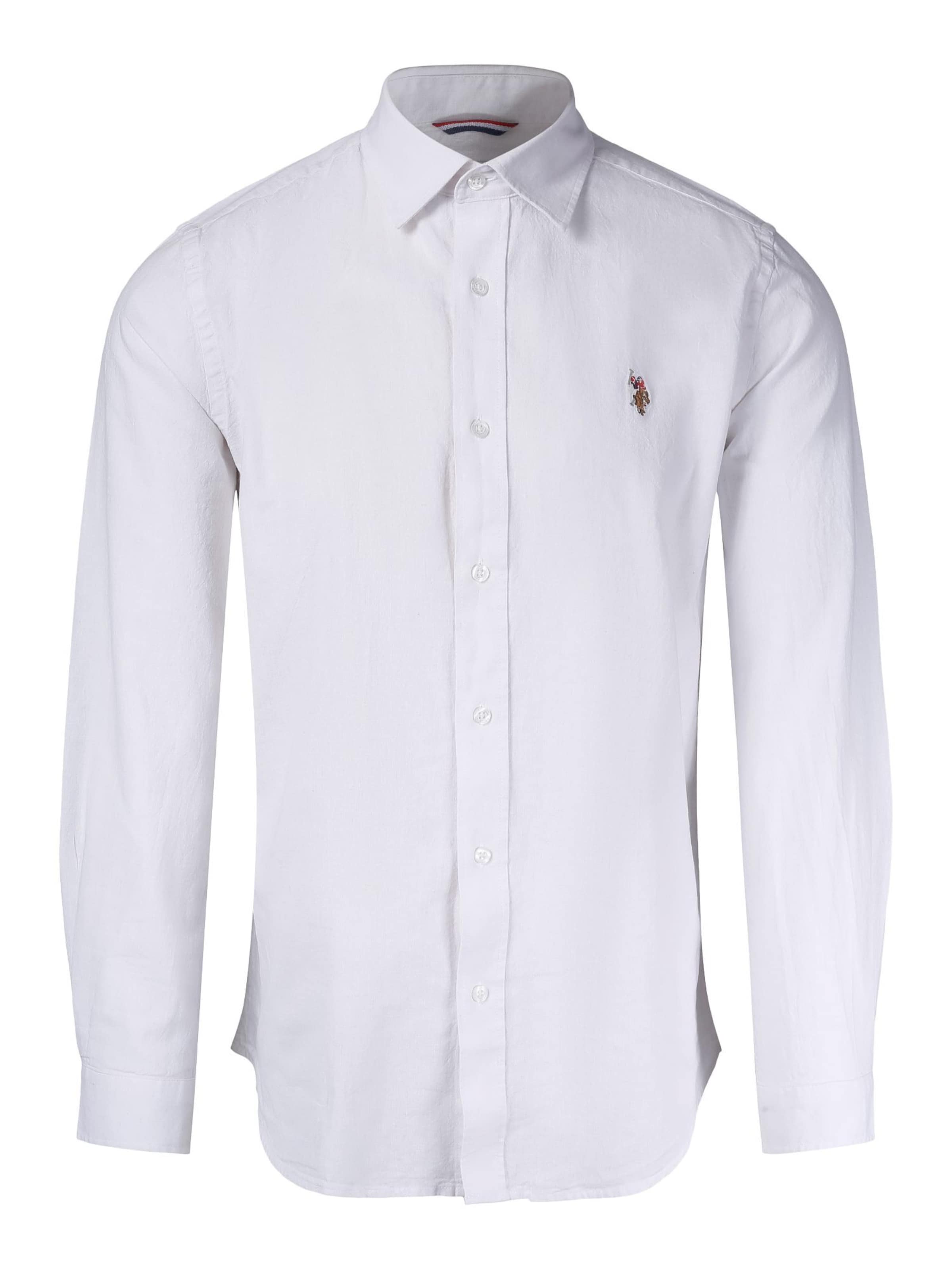 U.S. POLO ASSN. Skjorte 'Bolt' i hvid, Produktvisning