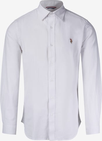 U.S. POLO ASSN. Regular Fit Skjorte 'Bolt' i hvid: forside