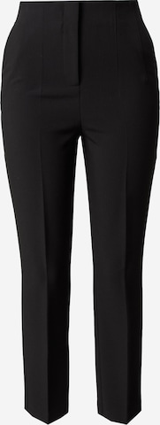 Pantaloni con piega frontale di Warehouse in nero: frontale