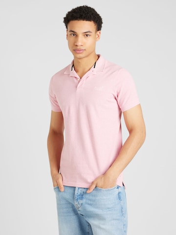 T-Shirt 'Classic' Superdry en rose : devant