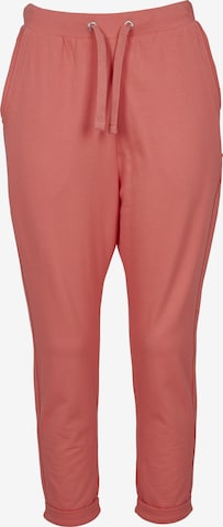 Pantalon 'Terry ' Urban Classics en rose : devant